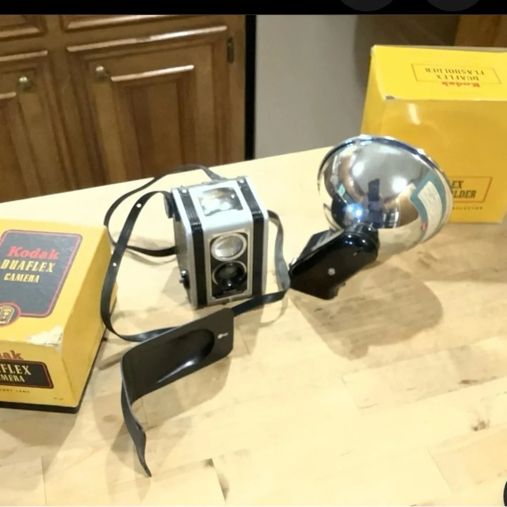 Vintage Kodak Duaflex Camera and Flash Unit